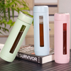 Thermos Cup Fashion Design Heat Resistant Clear Glass Water Bottle with Lid