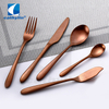 5pcs Luxury Flatware 18/10 Stainless Steel Rose Gold Plated Cutlery 