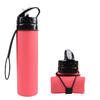 Energy transparent Silicone Collapsible Sports Plastic Drinking Water Bottle bpa free 600ML with logo