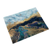 New Custom Rectangle Colourful Marble Cotton Woven Hemp Linen Placemats for Dining Table