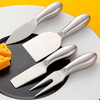 China bulk blank 4 pcs butter knife stainless steel cutter cheese knife set with hollow holder handle of 4 pieces