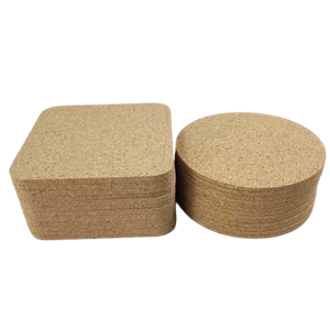 Mini Pallet Drink Coffee Cup Coaster High Quality Custom Blank Plain Round Square Shape Solid Cork Wood Coaster