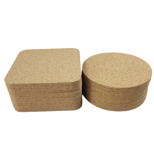 Mini Pallet Drink Coffee Cup Coaster High Quality Custom Blank Plain Round Square Shape Solid Cork Wood Coaster