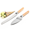 Wholesale Cake And Cream Mounted Knife Baking Tools Multipurpose Triangle Cake Server And Knife Set Small Pizza Spatula