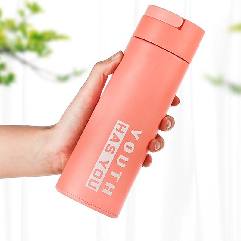 OEM ODM Wholesale Custom Logo Character Design Colored 450 Ml Glass Water Bottle with Lid