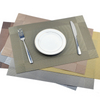 European Different Types Non Slip Heat Resistant Decorative Gold Pvc Dining Table Mat Placemat Set for Restaurant