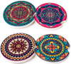 Custom New Trends Mandala Ceramic Coasters High Quality Round Anti-Slip Heat Resistant Beverage Coaster