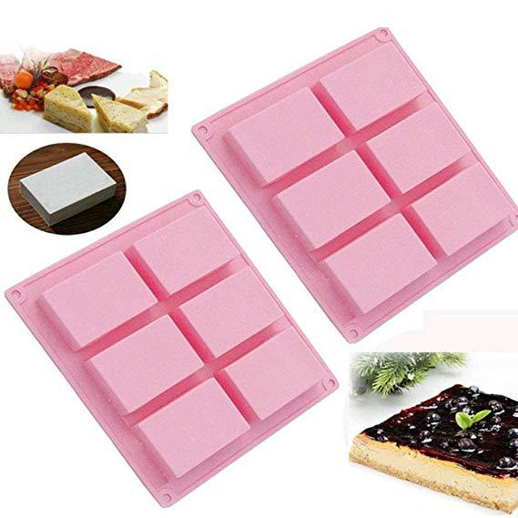 Large 6 Cavity Rectangle Mould Silicone Rectangular Soap Mold
