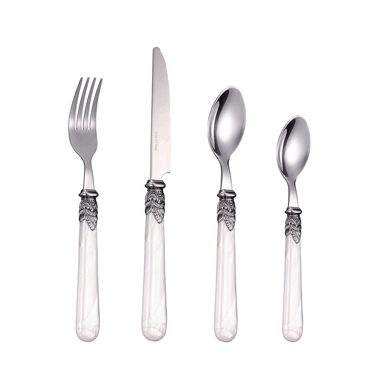 Cathylin 20 Piece Cutlery Set Stainless Steel Flatware with Acrylic Handle