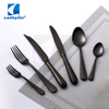 4-Pieces Matte Black Color 18/10 Stainless Steel Hollow Handle Cutlery Sets