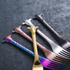Coloured colorful metal inox 304 stainless steel animal giraffe tea coffee sugar stirring spoon gift set