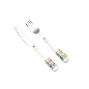 Ceramic Handle Stainless Steel 18-10 Dinner Spoon Cutlery Flatware Set