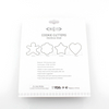 4 Pcs Christmas Man Star Heart Shape Mold Metal Stainless Steel Cookie Cutter Set