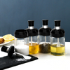 250ml Sealed Cruet Condiment Seasoning Jars with Lid Spoon Transparent Spice Bottles