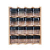 Space-saving 12 16 Cube Plastic Storage Natural Bamboo Inspirations Spice Rack with Leaf Labels