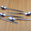 Long Handle Milkshake Dinner Spoon Teaspoons Bulk Stainless Steel Korea Custom Customized Spoons Customized Logo Acceptable