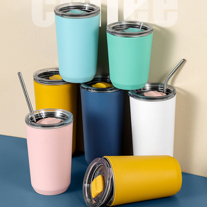 Amazon Top Seller Stainless Steel Double Wall Insulation Water Mug Sublimation Tumbler With Straw Lid