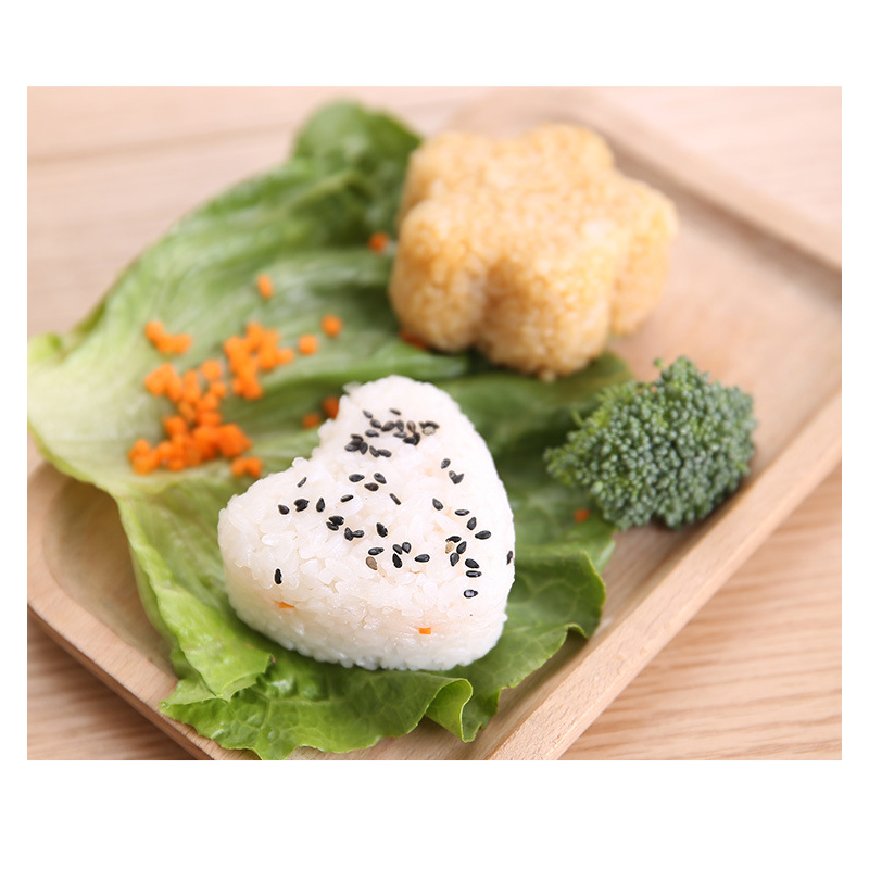 Small Mini Cute Triangle Plum Blossom Flower Shape Mould Plastic Pp Sushi Maker Rice Molds for Kid Children