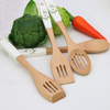 Personalize Bulk Big Large Novelty Beech Wood Utensil Set Natural Wooden Cooking Spoon with Printed Ceramic Handle