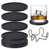 Wholesale Round Non-slip Cup Mat Multipurpose Heat Resistant Silicone Coaster Reusable Beverage Coaster with Stand