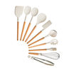 12 Pieces in 1 Set Kitchenware Cooking Tools Kitchen Accessories Silicone Kitchen Utensils with Wood Handle