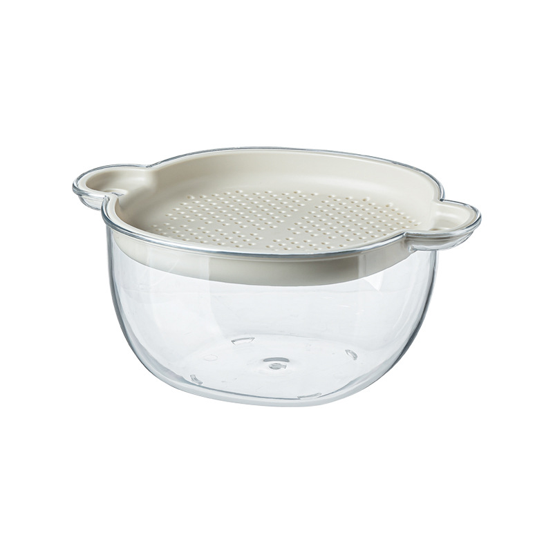 Factory Sieves and Strainers Rice Washing Clear Bowl Strainer Drain Basket with Lid for Fruit Vegetable