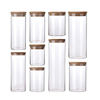 Multiple Size Kitchen Storage Glass Jar with Bamboo Wood Lid Glass Container with Lid