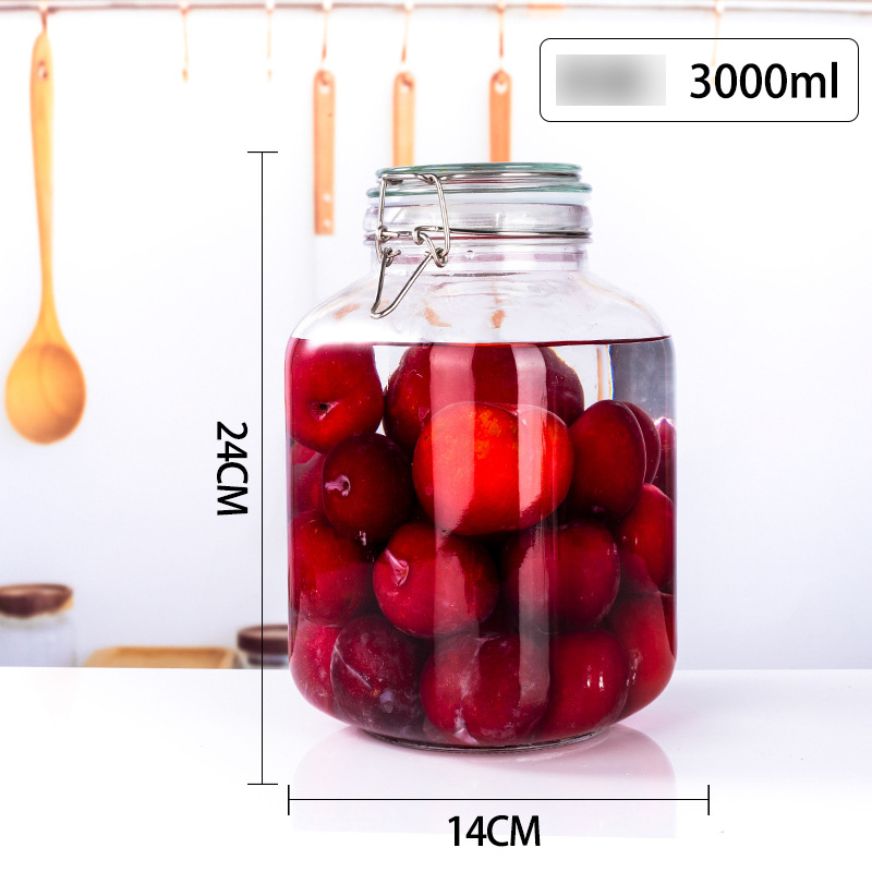 Small 100 Ml 8oz 500ml 1000ml Empty Round Kitchen Airtight Container 100ml Clear Glass Spice Jar Set with Metal Lid