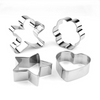 4 Pcs Christmas Man Star Heart Shape Mold Metal Stainless Steel Cookie Cutter Set