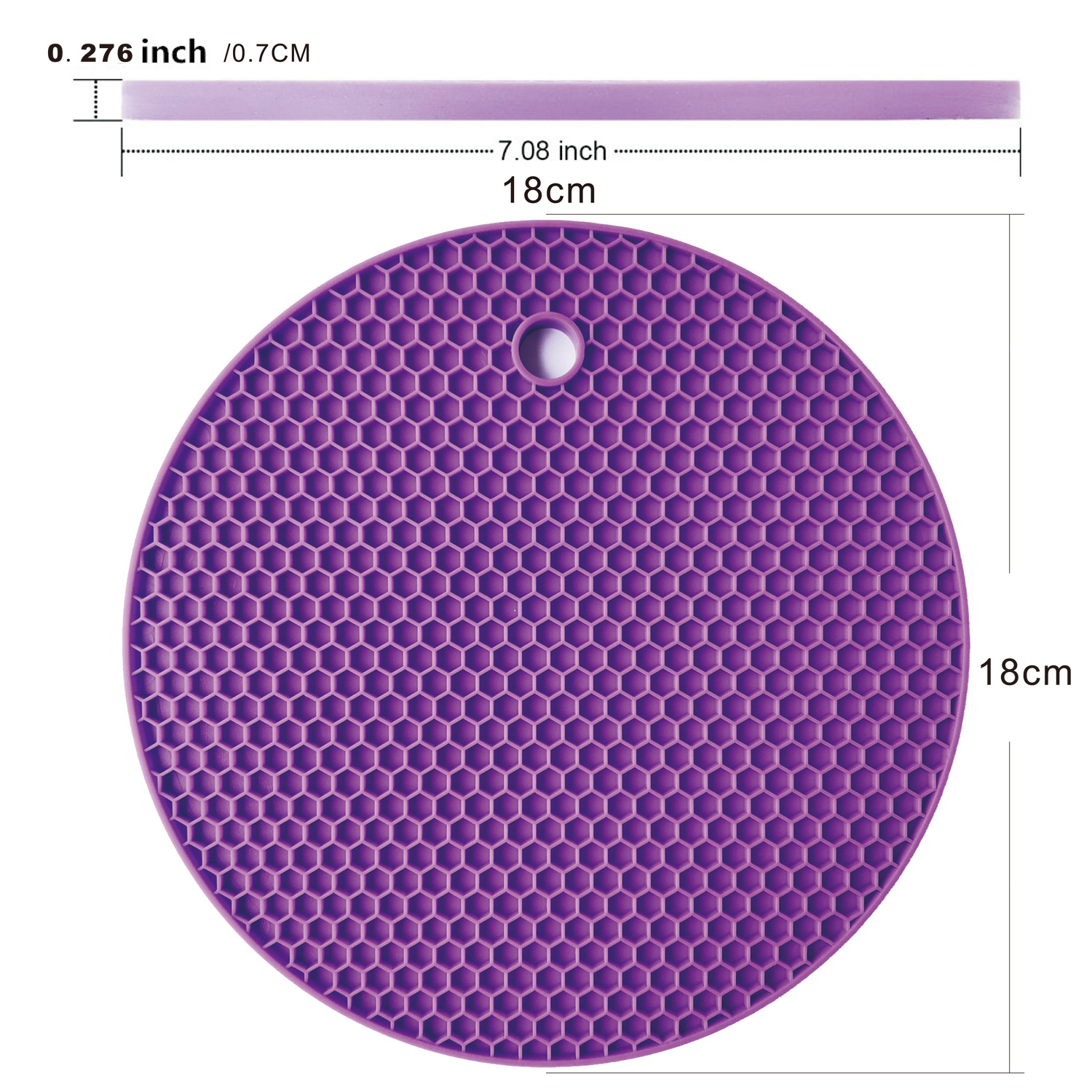 Circular Round Honeycomb Heat Insulated Silicon Table Pan Sheet Baking Mat