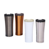 New Style 500ml Gold Black Stainless Steel Office Coffee Cup Bottle Thermal Double Wall Insulated Vacuum Flask with Lid
