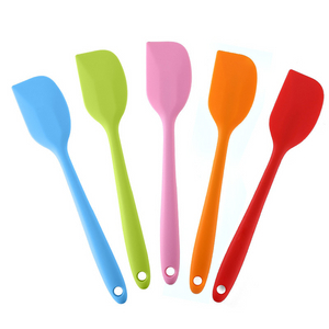 Small Heat Resistant Silicon Rubber Cake Cream Scraper Silicone Spatula Spoon Set for Baking