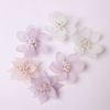 Luxury Design 4.5cm Clear Crystal Glass Gold Beveled Bow Acrylic Napkin Ring with Flower for Wedding