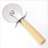 Wholesale Stainless Steel Wheel Cheese Slicer Pizza Cutter with Wooden Handle