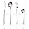 Luxury Knife Fork Spoon 4pcs Flatware Sterling Silver Plated Stainless Steel Cutlery Set for Wedding