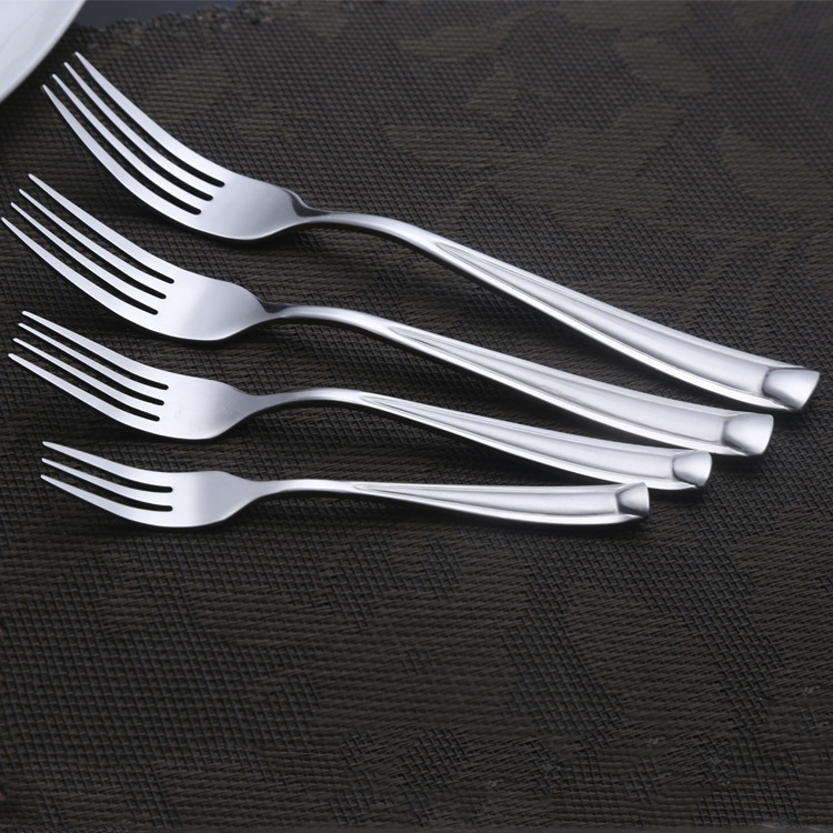 Manufacturer Cheap Tea Fruit Desserts Surge Spoon Fork Knife Set Stainless Steel Metal Cutlery for Restaurant