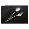 Big 9 Inches Silver Stainless Steel Kitchen Service Metal Serving Spoons And Fork Set with Extra Long Handle