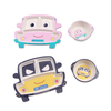 Bamboo Fiber Kids Dinnerware Set Cartoon Pattern Dinner Plates
