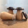 Novel Cute Mushroom Shape Black Walnut Solid Beech Wood Storage Box Toothpick Holder