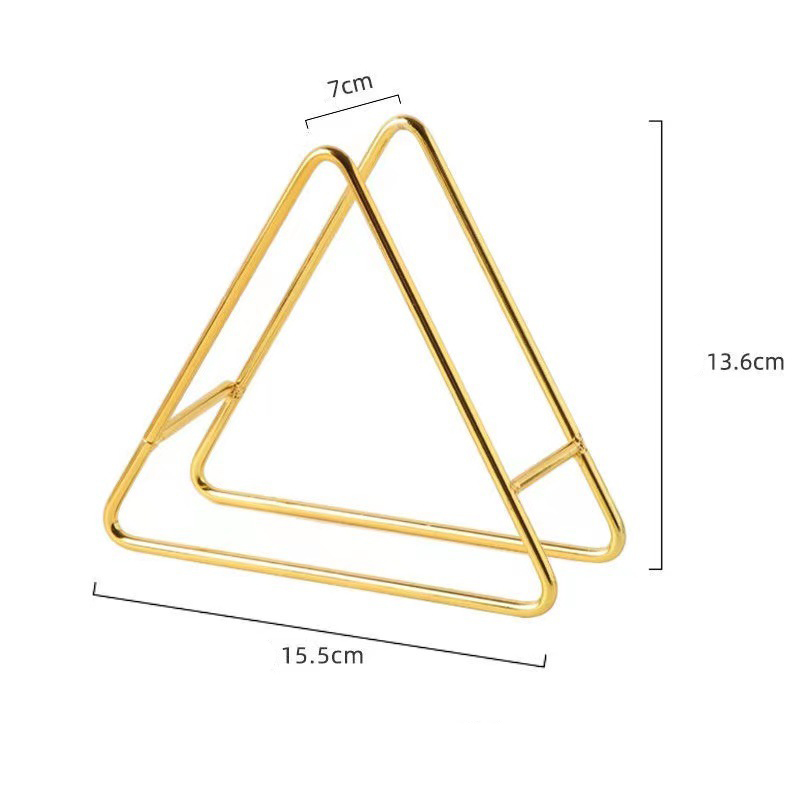 Bulk Iron Triangle Coaster Holder Kitchen Beer Coaster Storage Rack Non-slip Drink Coaster Holder Stand