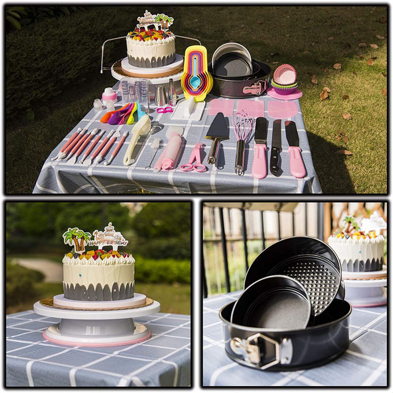 464 Pcs Cake Decorating Supplies Kits Upgrade with Springform Cake Pans Set Baking for Beginners