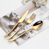 Highest Quality Stainless Steel Fork Spoon Knife Cutlery Set Dessert Spoon Luxury Gold Flatware Sets for Wedding Party