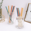 New Custom Eco Friendly Plastic Natural Wheat Straw Reusable Drinking Straw Set with Brush
