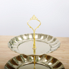 Gold Cake Plate Cupcake 3 Tier Display Tray Cake Snack Fruits Tray Wedding Party Table Cake Stand
