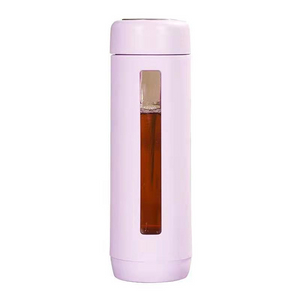 New arrival thermos cup fashion design heat resistant clear glass water bottle with lid