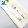Ceramic Handle Stainless Steel 18-10 Dinner Spoon Cutlery Flatware Set