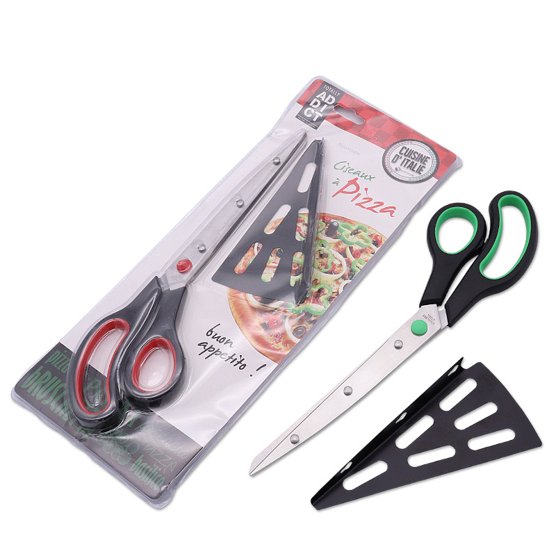 Plastic Pizza Cutter Scissor Multi Function Removable Custom Printed Stainless Steel 2 Set Pizza Tools Pizza Cutters & Wheels