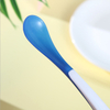 Cute Silicon Rubber Plastic Handle Infant Spoon Silicone Baby Feeding Spoon