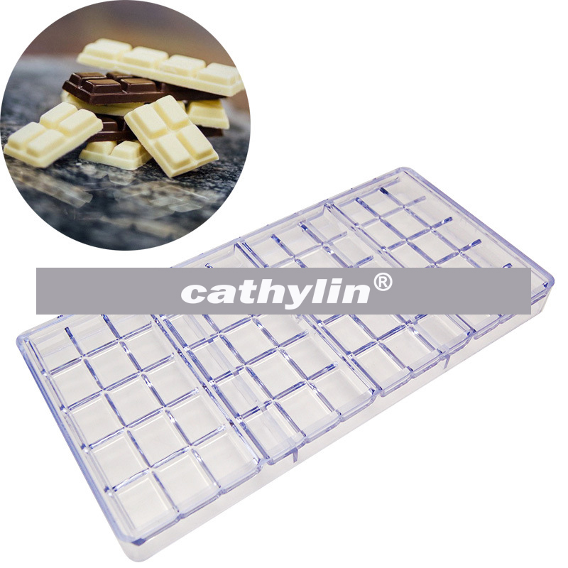 Rectangle shape plastic pc bar tools polycarbonate mould chocolate mold for baking candy