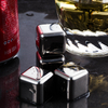 Free Box! Metal Chilling Reusable Whiskey Stones Stainless Steel 304 Ice Cube Rocks with Tongs for Bar Wine